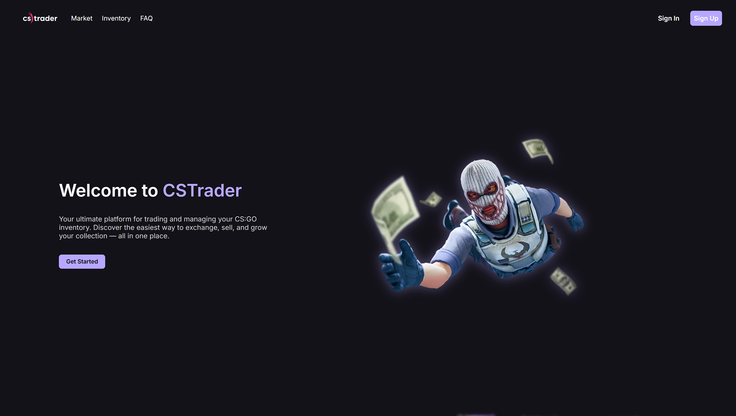 Captura de ecrã de CSTrader
